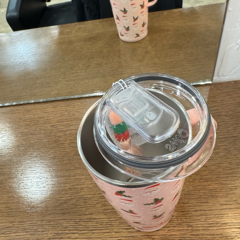 Pink Tumbler with Straw Lid